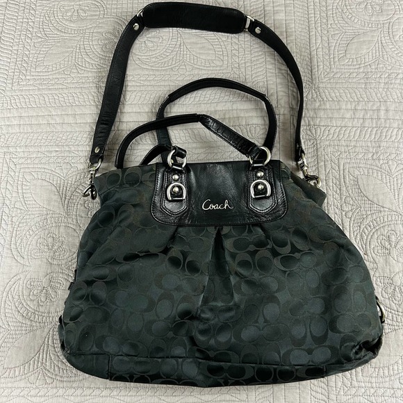 Coach Sateen Crossbody Handbag  Ashley Signature 12x10x4 - Picture 1 of 16